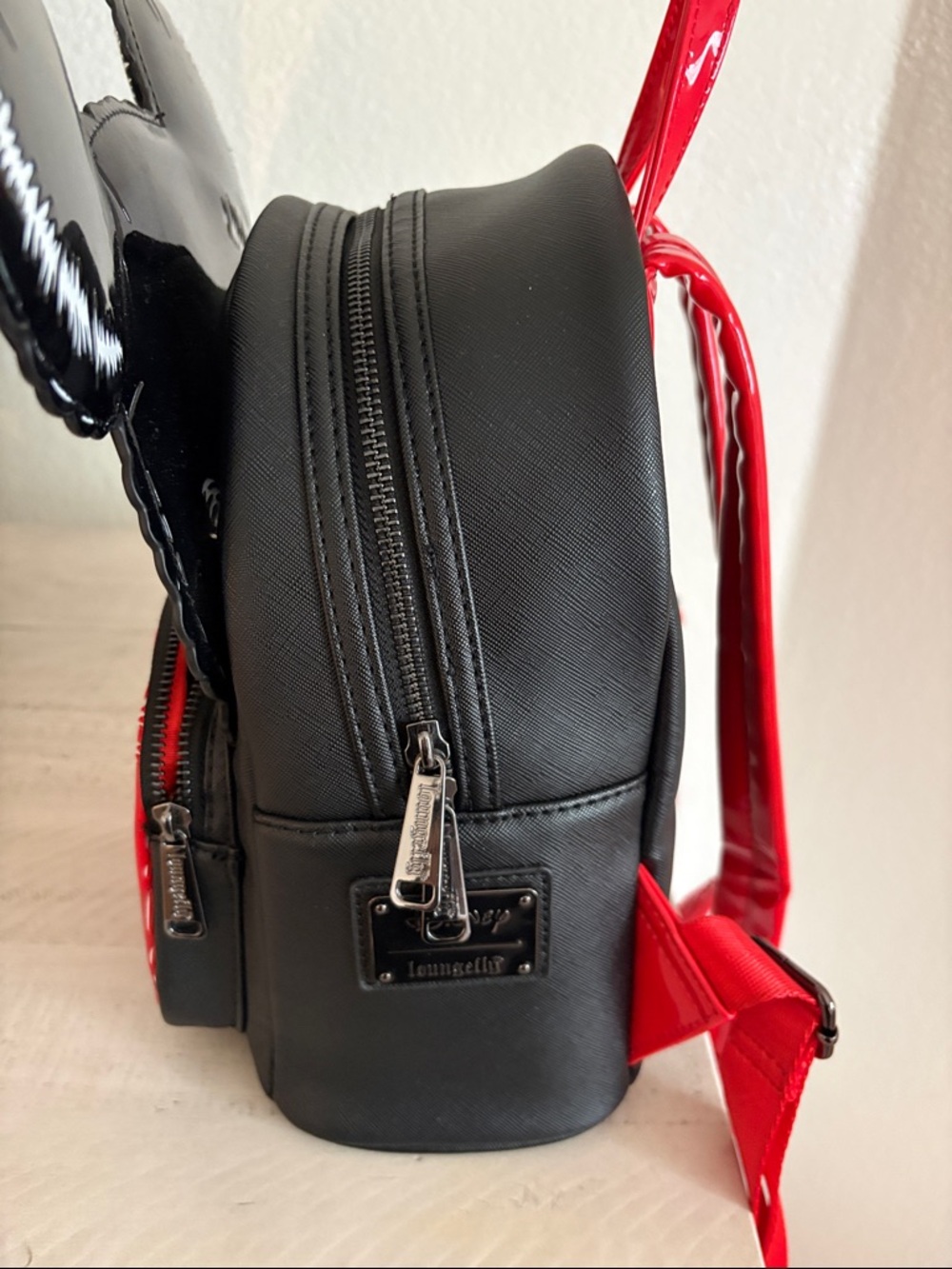Loungefly Black, White and Red Character Mini Backpack - Picture 2 of 4
